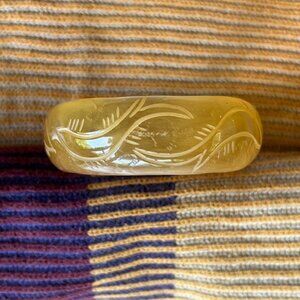 Resin Bangle With Etched Swimming Fish